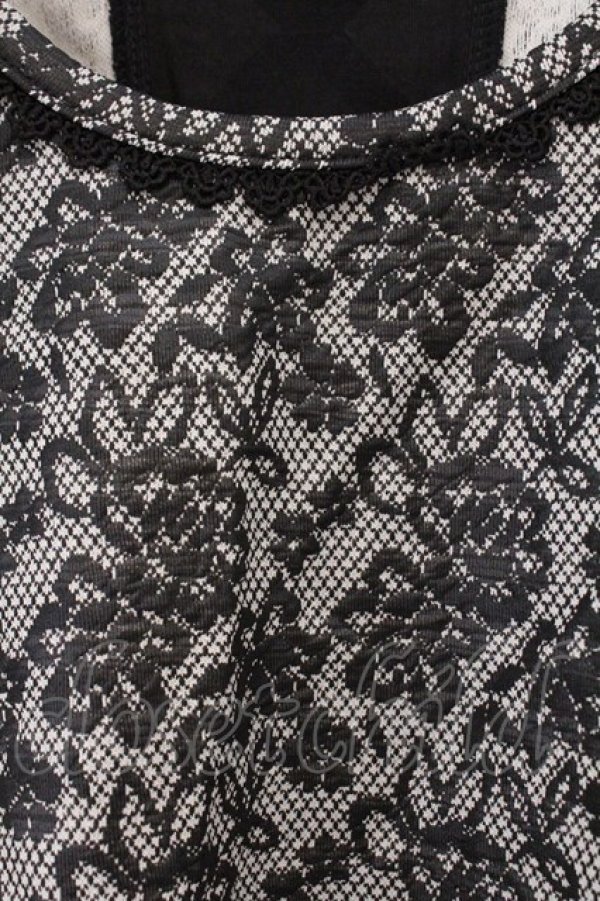 画像2: axes femme / プリントフラワーチュニック  クロ O-26-03-19-043-AX-TO-IG-OS (2)