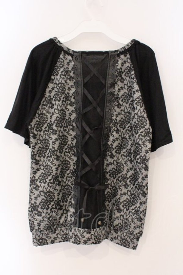 画像3: axes femme / プリントフラワーチュニック  クロ O-26-03-19-043-AX-TO-IG-OS (3)