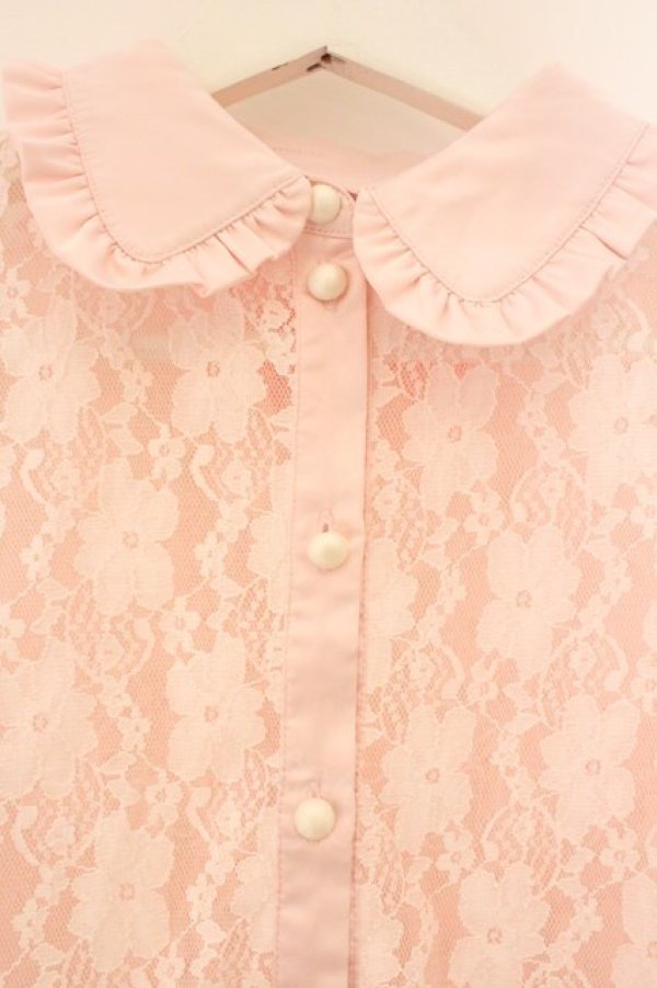 画像2: Swankiss / レースブラウス  ピンク O-26-03-19-044-CA-BL-OW-OS (2)