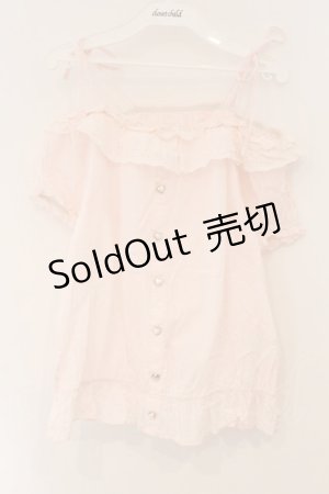 画像: TRALALA / ドビードットオフショルブラウス  ピンク O-26-03-19-050-LO-BL-OW-OS