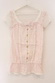 画像1: LIZ LISA / チュール切り替えギンガムトップス  ピンク O-26-03-19-052-LO-TO-OW-OS (1)