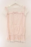 画像4: LIZ LISA / チュール切り替えギンガムトップス  ピンク O-26-03-19-052-LO-TO-OW-OS (4)