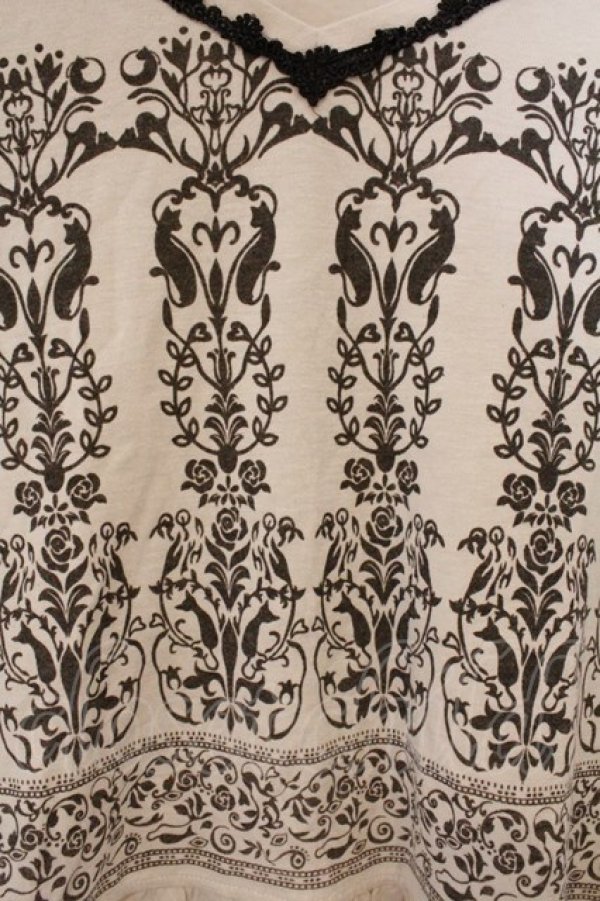 画像2: axes femme / ネコ柄パネルプリントプルオーバー M キナリ O-26-03-19-054-AX-TO-OW-OS (2)