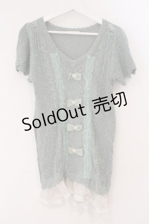 画像: axes femme / プチバラ使い透かし編みボレロ M グリーン O-26-03-19-055-AX-TO-OW-OS