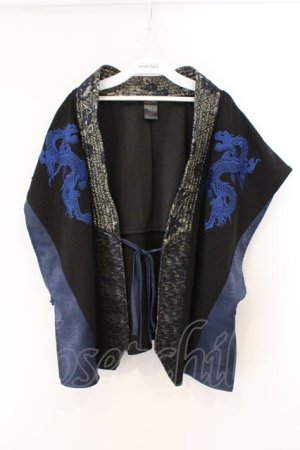 画像: Qutie Frash / 陣羽織  ブラック×ブルー O-26-03-19-056-QU-TO-OW-OS