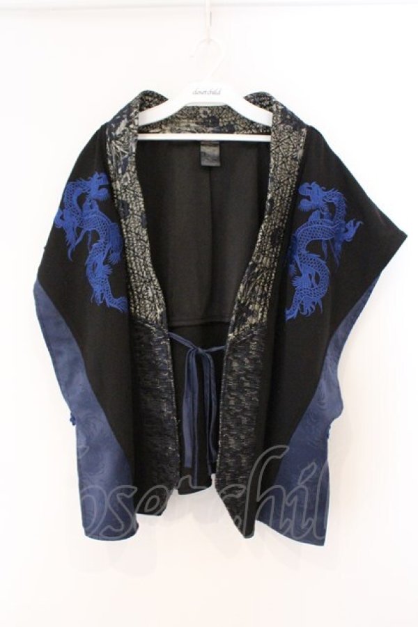 画像1: Qutie Frash / 陣羽織  ブラック×ブルー O-26-03-19-056-QU-TO-OW-OS (1)