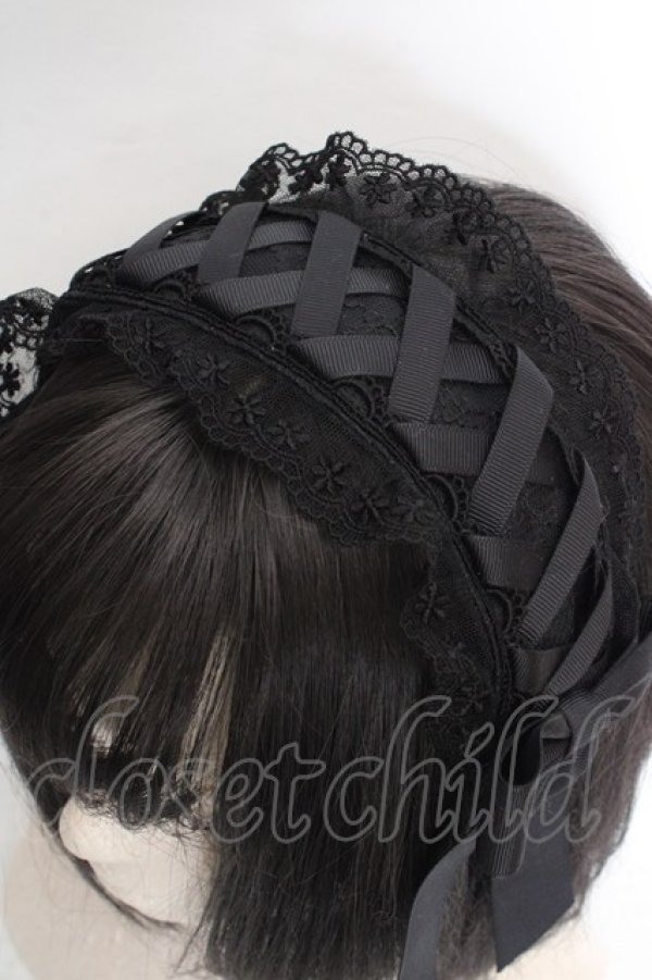 画像2: Amavel / Dark Chember Maidヘッドドレス  クロ O-26-03-19-1027-CA-AC-IG-OS (2)