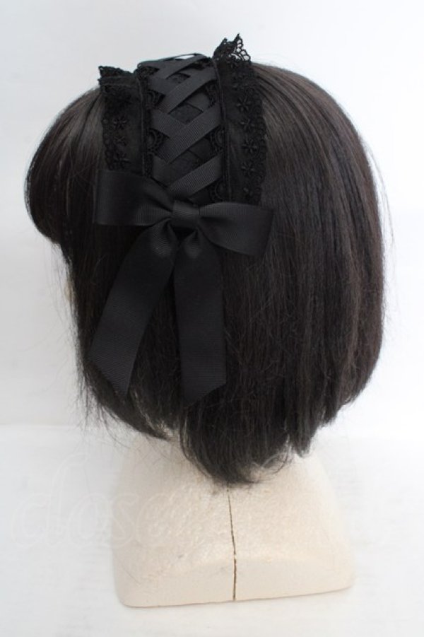 画像3: Amavel / Dark Chember Maidヘッドドレス  クロ O-26-03-19-1027-CA-AC-IG-OS (3)