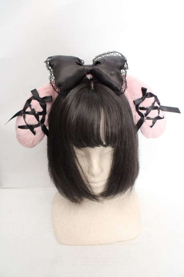 画像2: サンリオ / マイメロディ/おめかし天使 カチューシャ  ピンク×クロ O-26-03-19-1028-EL-AC-IG-OS (2)