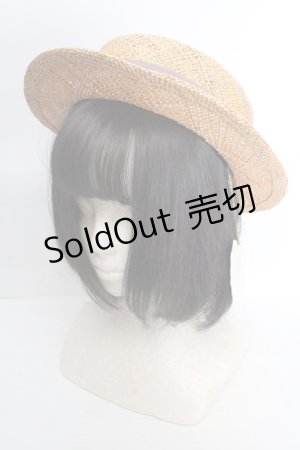 画像: Jane Marple / Logo Ribbon Canotie キャノティエ  ナチュラル×くすみピンク O-26-03-19-1030-JM-AC-IG-OS