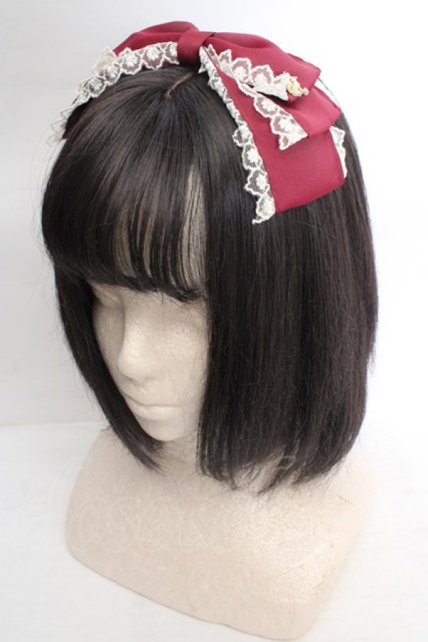 画像1: Amavel / Classique Dolly Ribbon スリーピン  ワイン O-26-03-19-1033-CA-AC-IG-OS (1)