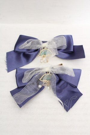 画像: Amavel / Jerryfish Aquariumリボンクリップ  ブルー O-26-03-19-1035-CA-AC-IG-OS