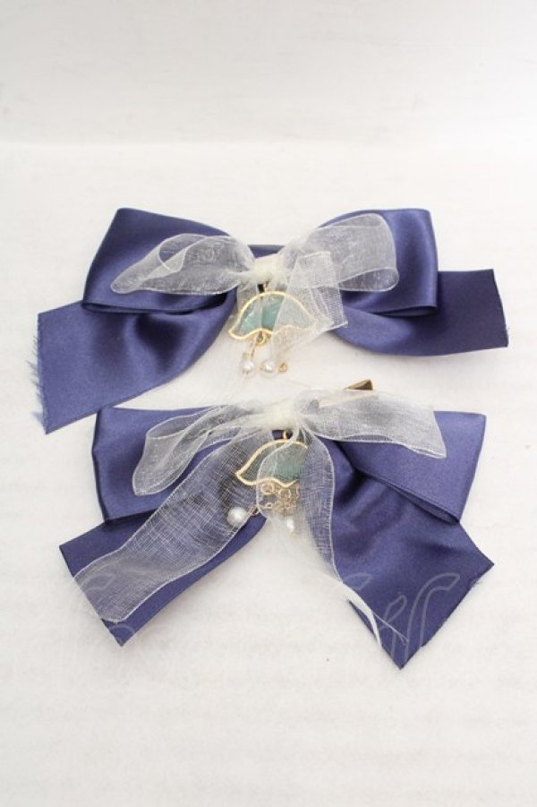 画像1: Amavel / Jerryfish Aquariumリボンクリップ  ブルー O-26-03-19-1035-CA-AC-IG-OS (1)