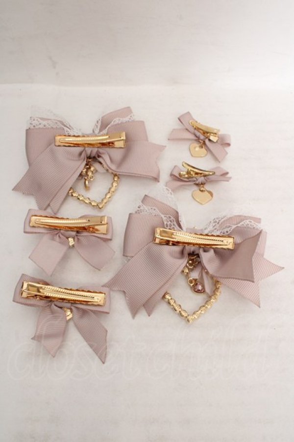 画像2: LIZ LISA / ティアラハート6コセットクリップ  ピンク O-26-03-19-1038-LO-AC-IG-OS (2)