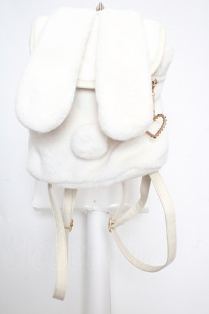 画像: NOEMIE / うさ耳ファーリュック  シロ O-26-03-19-1007-LO-BG-IG-OS