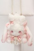 画像1: Snow crystal / たれみみうさぎ ぬいぐるみポシェット  シロ×ピンク O-26-03-19-1011-LO-BG-IG-OS (1)