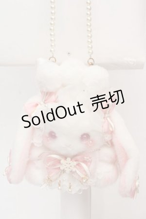 画像: Snow crystal / たれみみうさぎ ぬいぐるみポシェット  シロ×ピンク O-26-03-19-1011-LO-BG-IG-OS