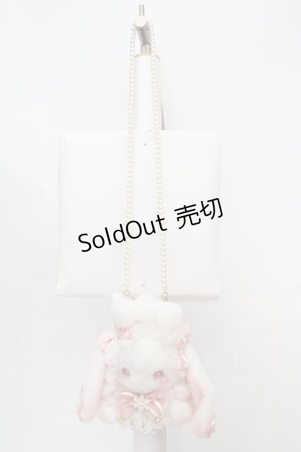 画像2: Snow crystal / たれみみうさぎ ぬいぐるみポシェット  シロ×ピンク O-26-03-19-1011-LO-BG-IG-OS (2)