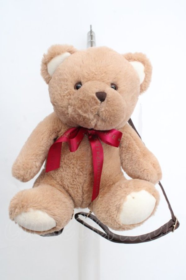 画像1: Amavel / FLUFFY YUMMY SOUVENIRテディベアリュック  ブラウン×ワイン O-26-03-19-1002-CA-BG-IG-OS (1)