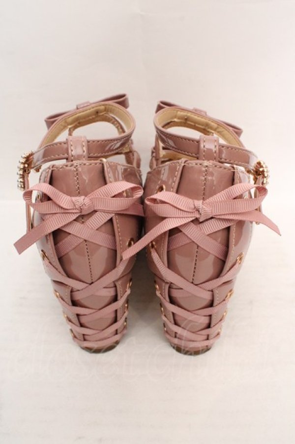 画像3: axes femme / エナメルレースアップパンプス S ピンク O-26-03-19-1016-AX-SH-IG-OS (3)