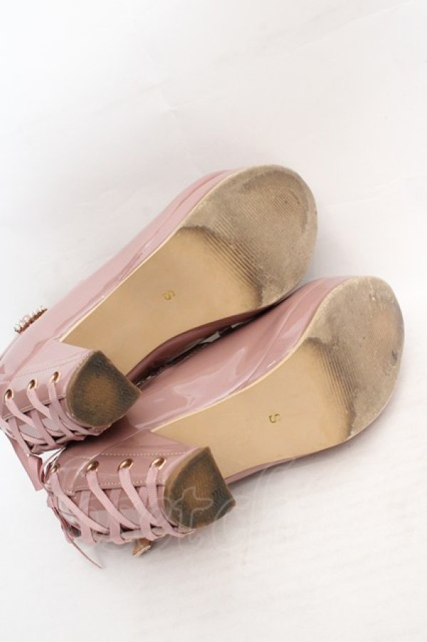 画像4: axes femme / エナメルレースアップパンプス S ピンク O-26-03-19-1016-AX-SH-IG-OS (4)