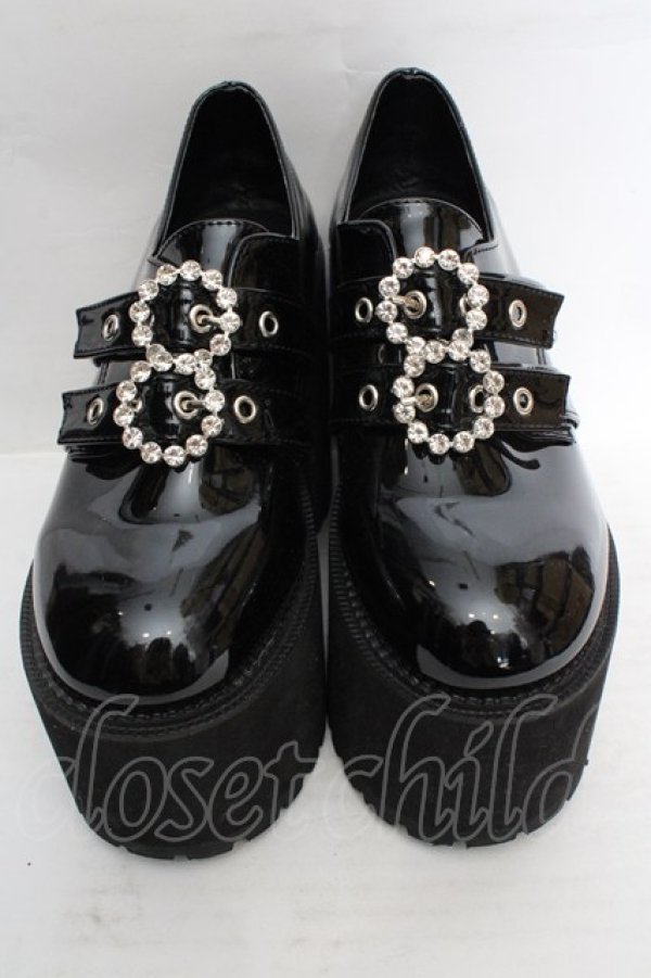 画像2: Bubbles / 厚底ローファーシューズ 36 クロ O-26-03-19-1018-CA-SH-IG-OS (2)