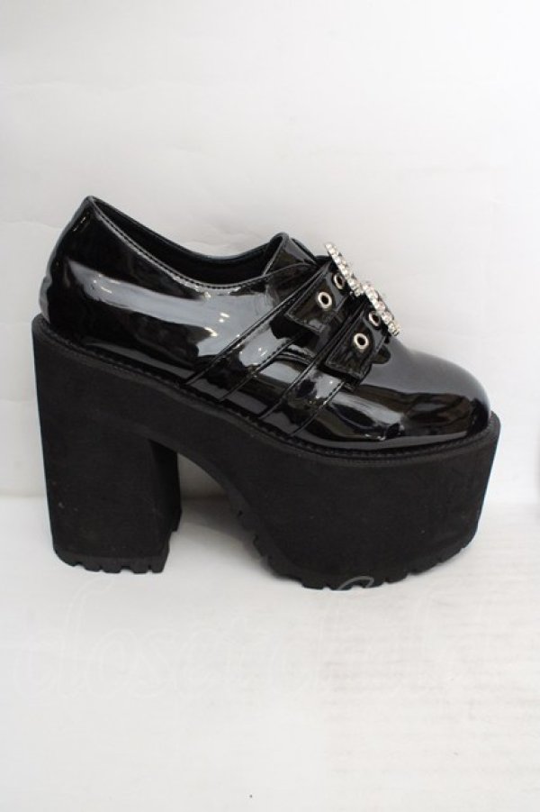 画像7: Bubbles / 厚底ローファーシューズ 36 クロ O-26-03-19-1018-CA-SH-IG-OS (7)