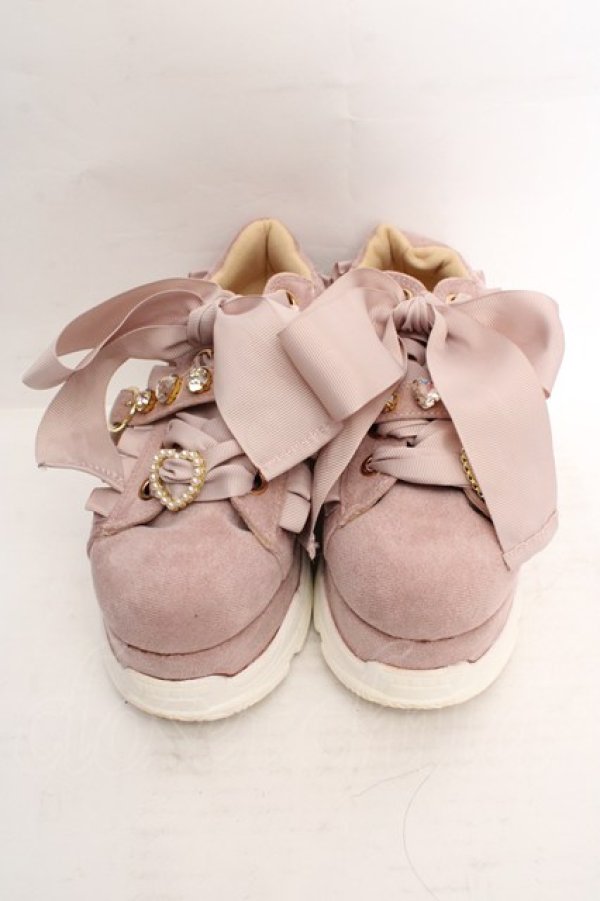 画像2: LIZ LISA / ビジューベルト厚底スニーカー M ピンク O-26-03-19-1019-LO-SH-IG-OS (2)