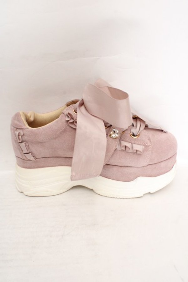 画像5: LIZ LISA / ビジューベルト厚底スニーカー M ピンク O-26-03-19-1019-LO-SH-IG-OS (5)