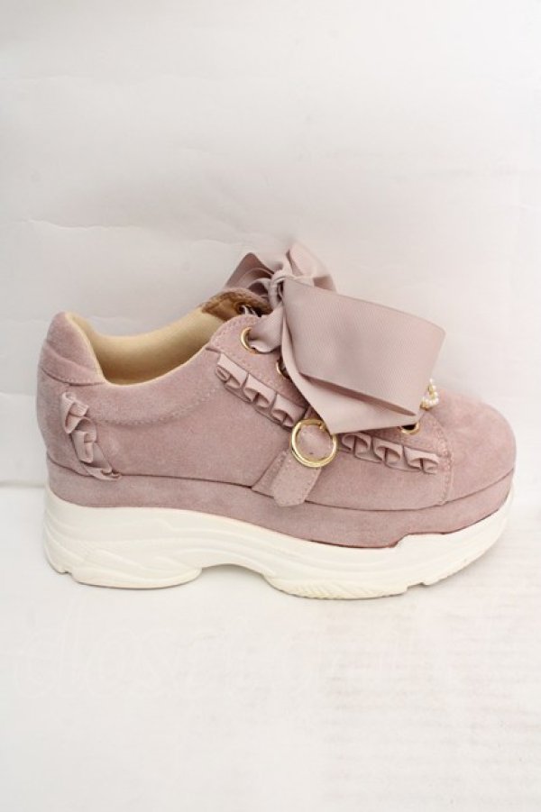 画像7: LIZ LISA / ビジューベルト厚底スニーカー M ピンク O-26-03-19-1019-LO-SH-IG-OS (7)