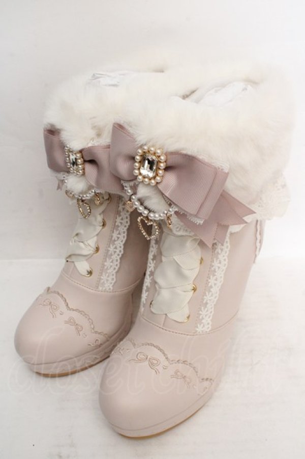 画像1: LIZ LISA / Many Wayファーショートブーツ 2 ピンク O-26-03-19-1020-LO-SH-IG-OS (1)