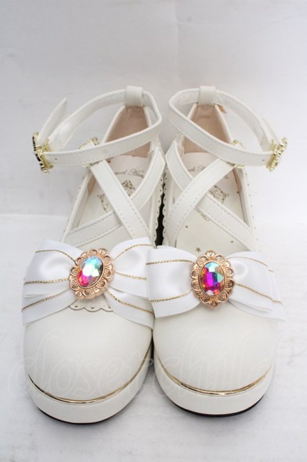 画像2: Amavel / Fortune Horoscopeクロスパンプス S シロ O-26-03-19-1021-CA-SH-IG-OS (2)