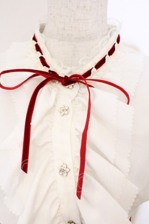 画像2: Secret Honey / カルーセルプリントバウンドセット 2 シロ×アカ O-26-03-19-063-CA-OP-OW-OS (2)