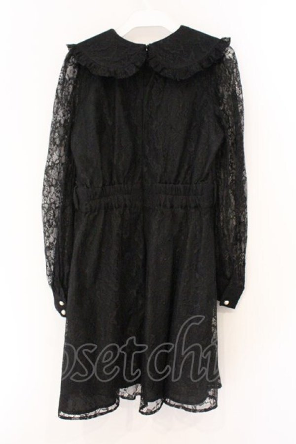 画像4: Ank Rouge / 総レースワンピース  クロ O-26-03-19-069-CA-OP-IG-OS (4)