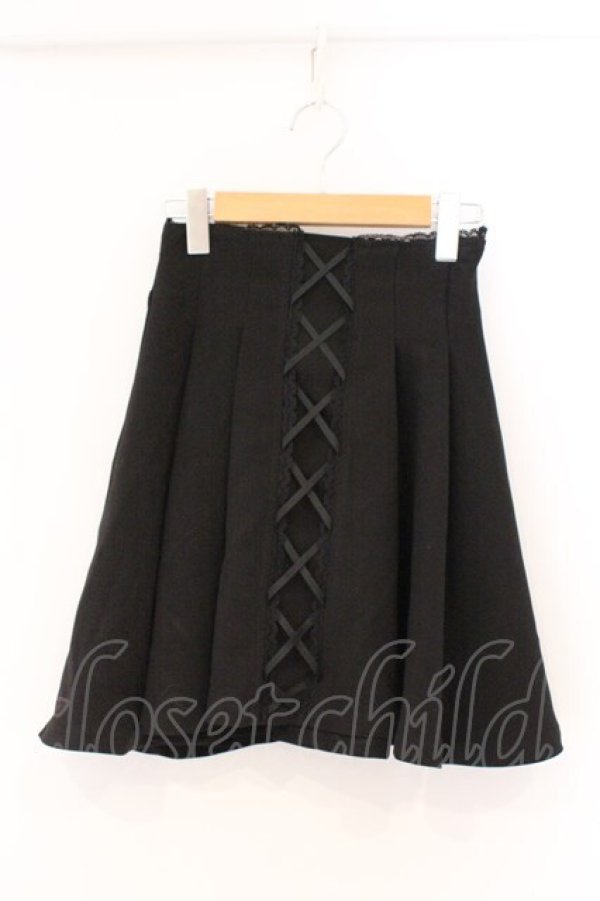 画像1: Rojita / サス付きフロントレースアップスカート  クロ O-26-03-19-070-LO-SK-IG-OS (1)