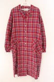 画像1: HYSTERIC GLAMOUR / 刺繍入りチェックシャツワンピース  ピンク O-26-03-19-073-PU-OP-IG-OS (1)