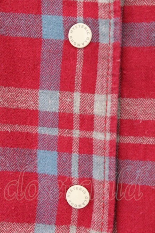 画像3: HYSTERIC GLAMOUR / 刺繍入りチェックシャツワンピース  ピンク O-26-03-19-073-PU-OP-IG-OS (3)