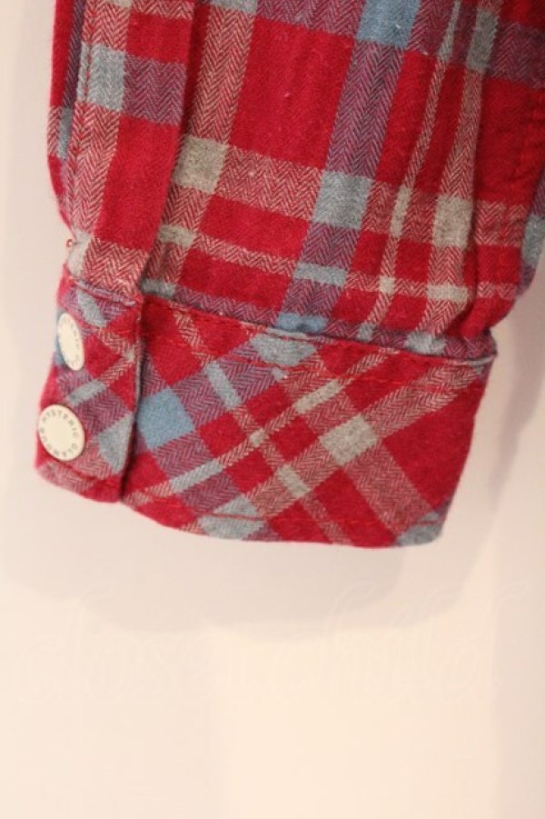 画像4: HYSTERIC GLAMOUR / 刺繍入りチェックシャツワンピース  ピンク O-26-03-19-073-PU-OP-IG-OS (4)