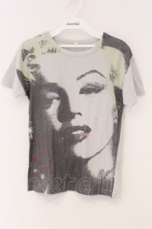 画像: SEXY DYNAMITE LONDON / モンロープリントTシャツ XXS グレー O-26-03-19-078-PU-TS-IG-OS