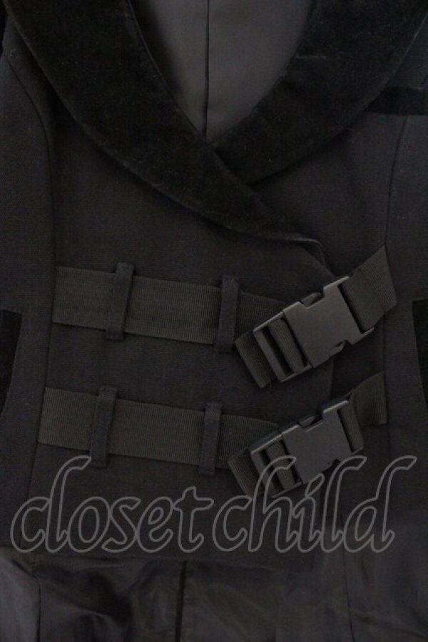 画像2: STIGMATA / ベルテッド燕尾ジャケット S ブラック O-26-03-19-079-GO-JA-IG-OS (2)