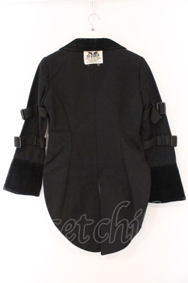 画像4: STIGMATA / ベルテッド燕尾ジャケット S ブラック O-26-03-19-079-GO-JA-IG-OS (4)