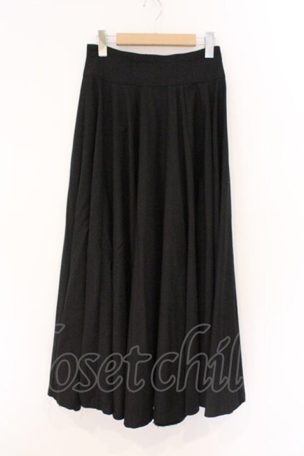 画像1: Na+H / larmeロングスカート  ブラック O-26-03-19-081-PU-SK-OW-OS (1)