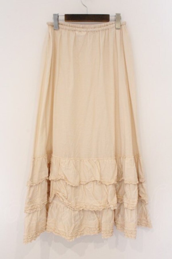 画像4: PINK HOUSE / 裾フリル使いローンスカート  キナリ O-26-03-19-082-LO-SK-OW-OS (4)