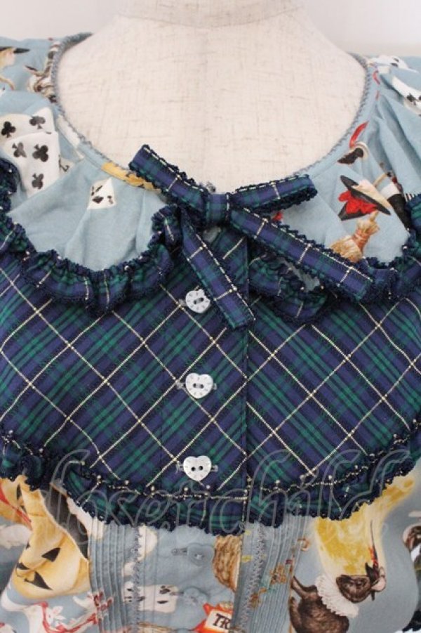 画像2: PINK HOUSE / ハロウィーンワンダーランドプリントワンピース  サックス O-26-03-19-083-LO-OP-OW-OS (2)