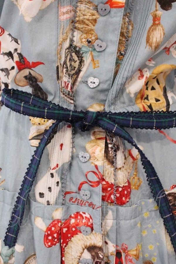 画像3: PINK HOUSE / ハロウィーンワンダーランドプリントワンピース  サックス O-26-03-19-083-LO-OP-OW-OS (3)