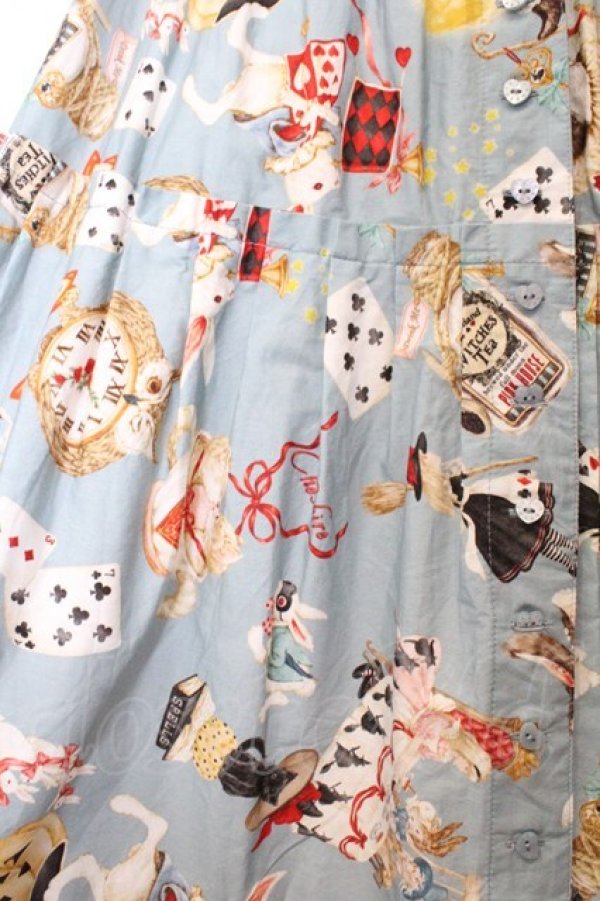 画像5: PINK HOUSE / ハロウィーンワンダーランドプリントワンピース  サックス O-26-03-19-083-LO-OP-OW-OS (5)