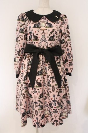 画像: Q-pot. / Wonderland Puff Sleeve Dress　ワンピース M ピンク O-26-03-19-084-QP-OP-OW-OS