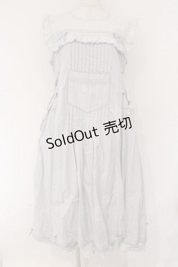 画像1: PINK HOUSE / 配色ローンレイヤードワンピース  サックス O-26-03-19-085-LO-OP-OW-OS (1)