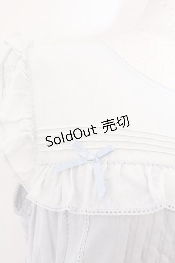 画像2: PINK HOUSE / 配色ローンレイヤードワンピース  サックス O-26-03-19-085-LO-OP-OW-OS (2)