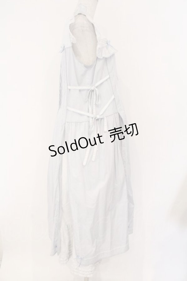 画像4: PINK HOUSE / 配色ローンレイヤードワンピース  サックス O-26-03-19-085-LO-OP-OW-OS (4)